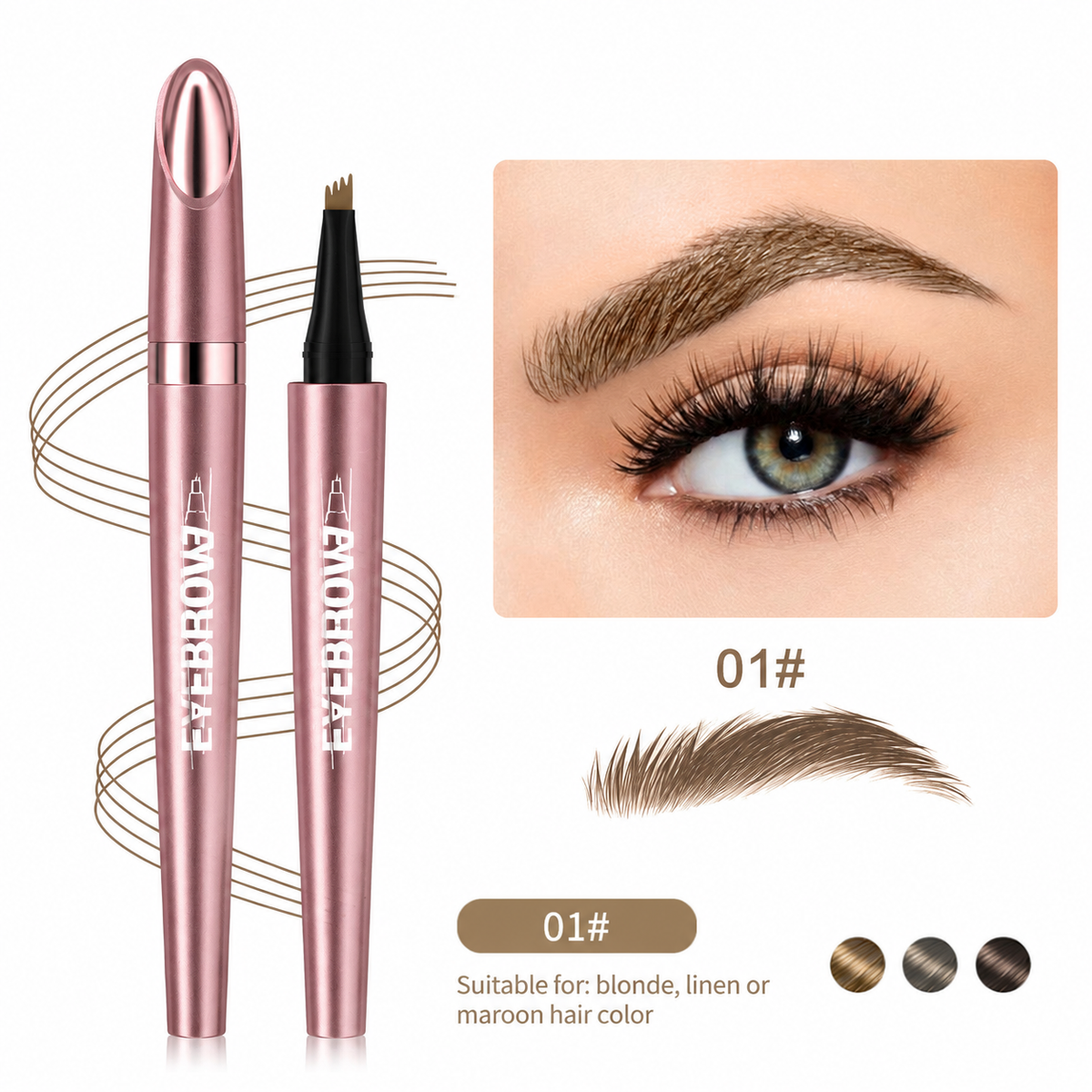 🆙 4-Tip Microblading Eyebrow Pen