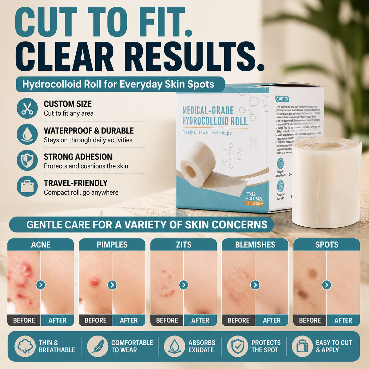 Pawreluna® 🩹 HydroFlex Hydrocolloid Roll