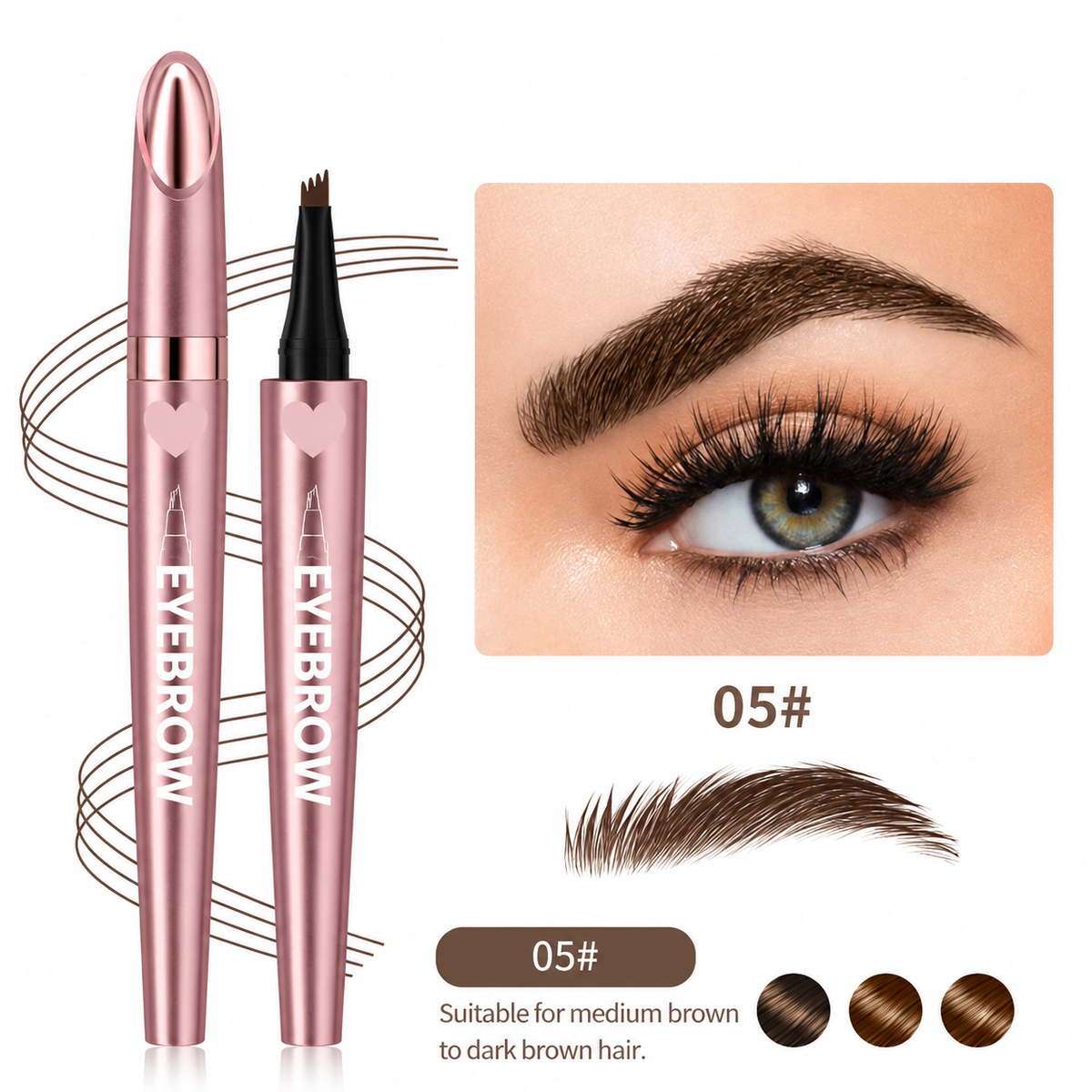 🆙 4-Tip Microblading Eyebrow Pen