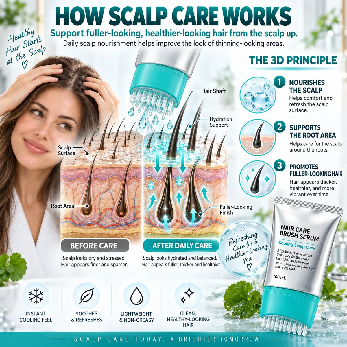 Pawreluna® 💆🌱 Root Boost Hair Growth Serum Brush