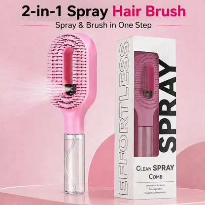 🆙  2-in-1 Spray Hair Brush