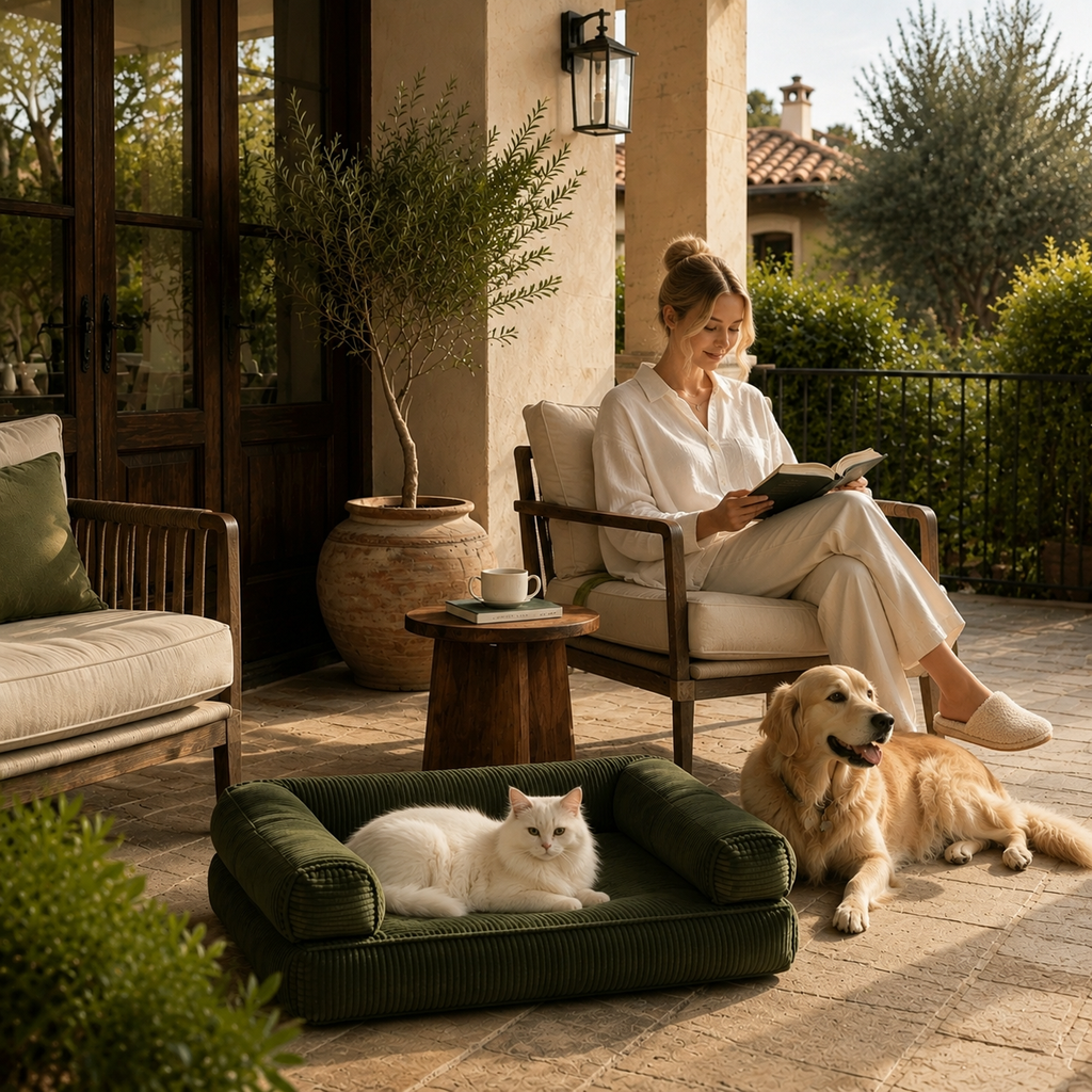 Pawreluna The Evergreen Lounge — Corduroy Pet Sofa