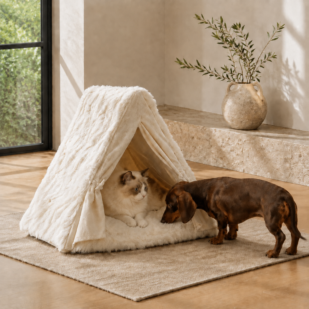 Pawreluna Alcove Plush Cat Bed