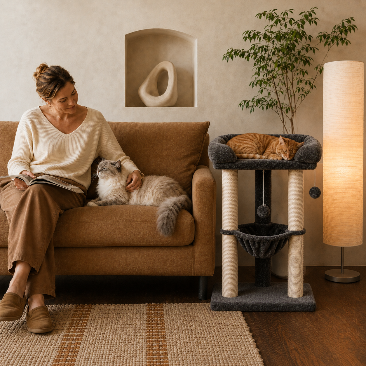 Pawreluna Terrace Multi-Level Cat Lounger